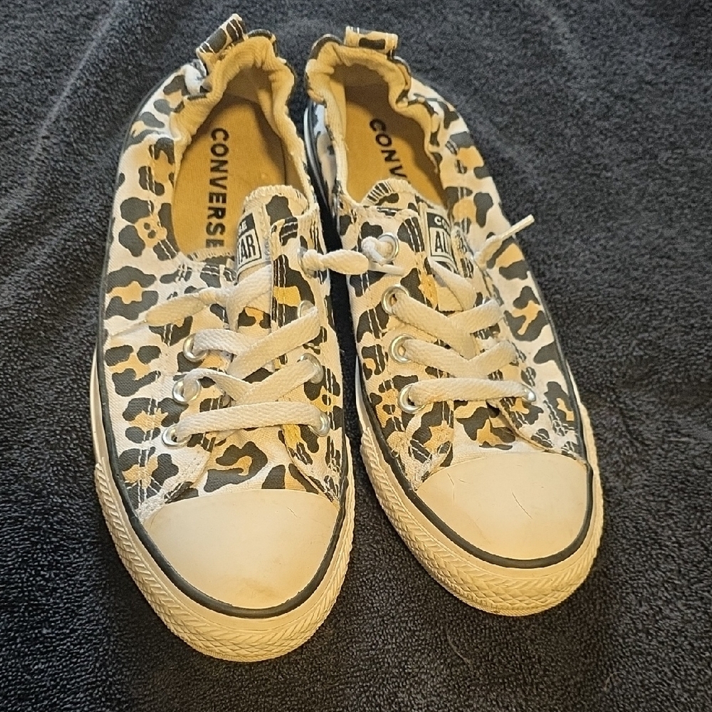 Converse Women's Sneakers - Black and White Animal Print